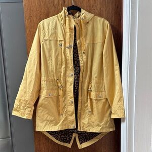 Time and Tru Yellow Rain Jacket